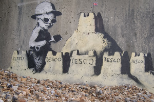 Banksy on the beach in Hastings